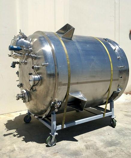 Used Precision 5000 Liter Stainless Steel Jacketed Reactor @ 52 PSI  Mixer w/o Motor