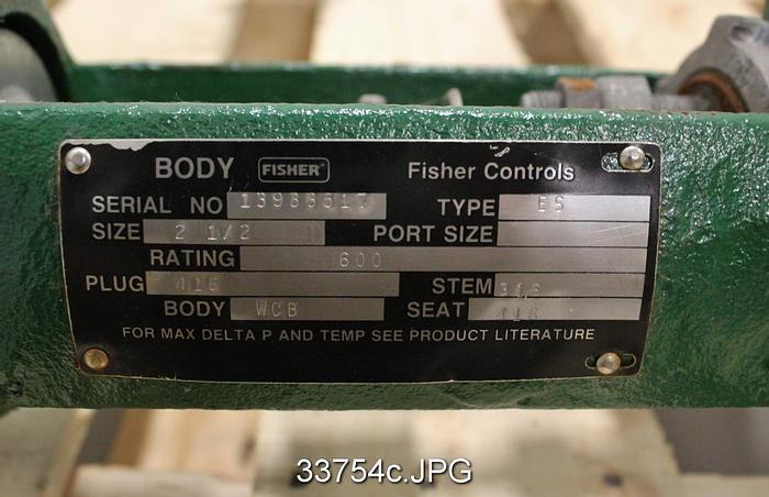 Used Fisher 2.5" ES Control Globe Valve #33754