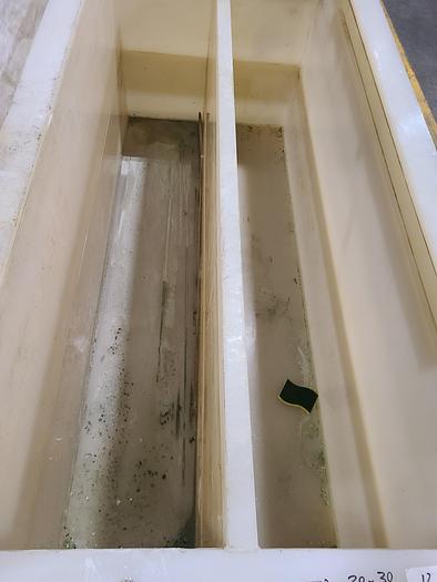 Used Polypro Tank Counter Flow Rinse side and bottom support 72" x 30" x 30"