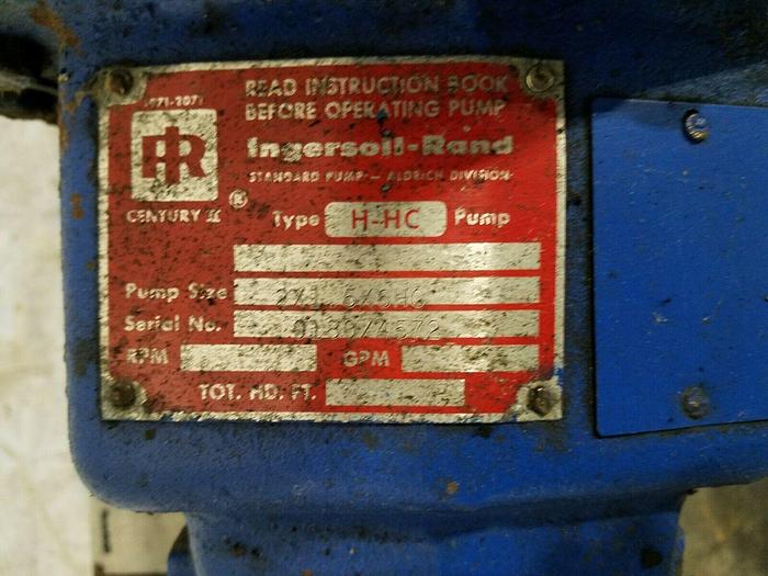 Used Ingersoil-Rand Pump H-HC Super High Pressure Water Pump High Volume 80 GPM