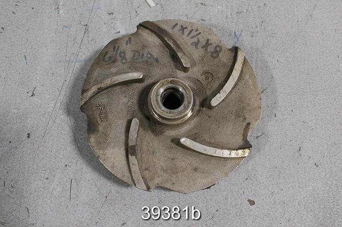 Used Goulds 3196 1x1.5x8 Pump Impeller, 5-Vane, 6" Diam. 56208 #39381