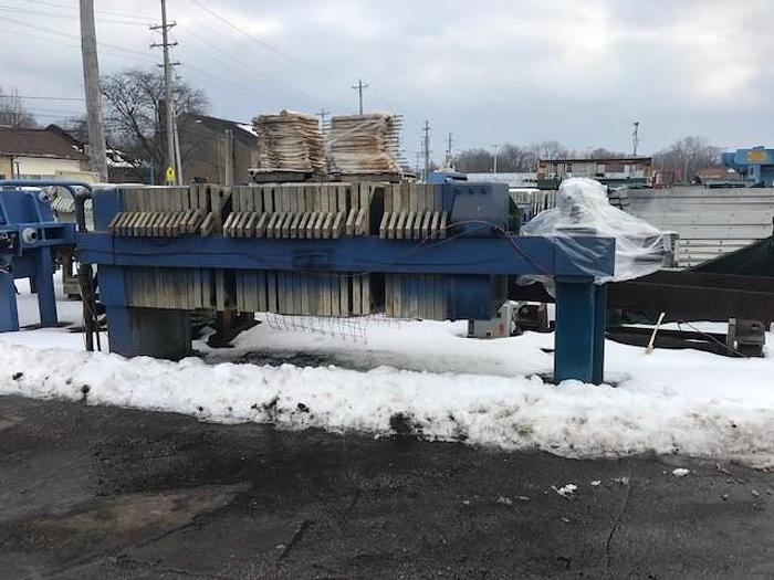 Used 30 CU. FT. JWI FILTER PRESS - 1000 MM 