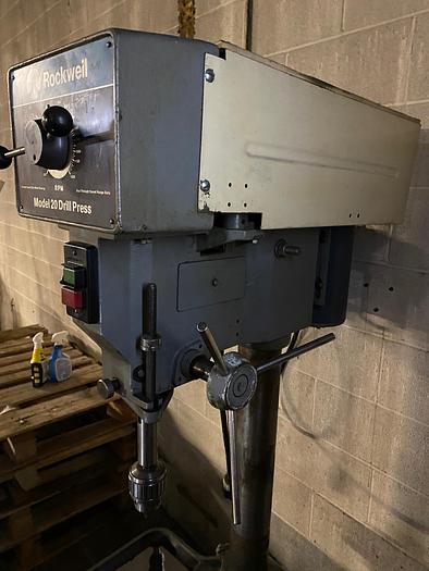 Used Rockwell Pedestal Drill Press 20 Series No: 70-6X0