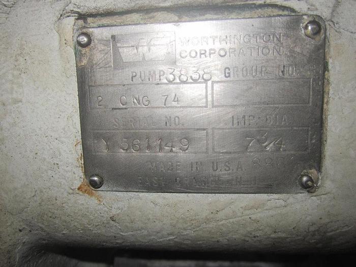 Used Pump, Centrif., D1, Worthington, Mdl 2CNG74, 3" Inlet, #S739953