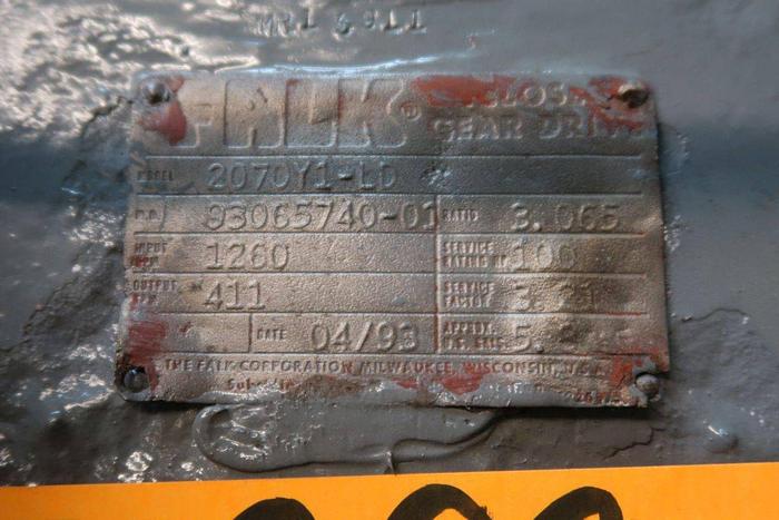 Used FALK 2070Y1-LD 3.065 RATIO GEAR BOX SPARE UNIT