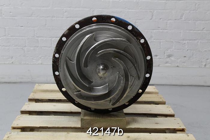 Used Goulds 3196 MTX Power End, 6-Vane 11.75" Stainless Steel Impeller #42147