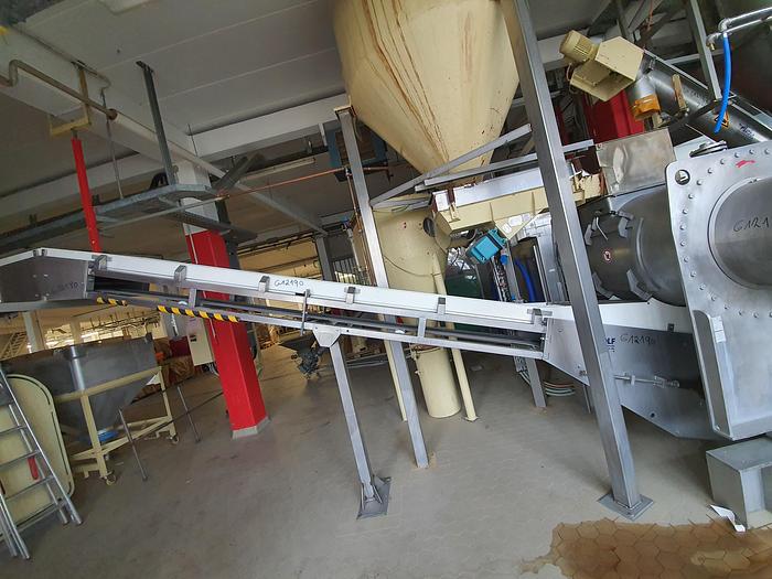 Gebraucht gebr. Stahlbandanlage in Edelstahl BERNDORF Länge: ca. 14 m, Arbeitsbreite: ca. 350mm