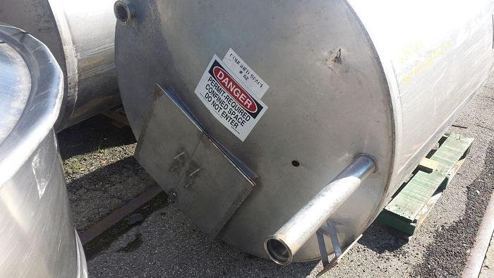 Used Tank, 500 Gallon, S/st, 48" X 60" FT/CBTank, 500 Gallon, S/st, 48" X 60" FT/CB #S740278