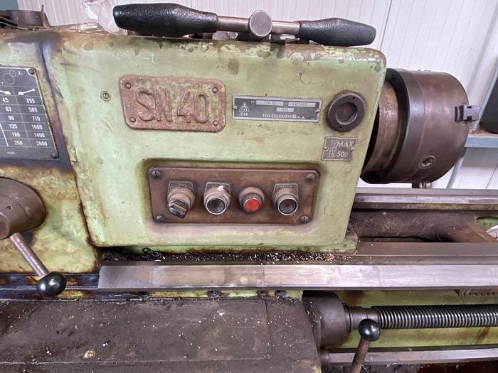 Used 1961 TOS SN40 x 2000 Manual Center Lathe