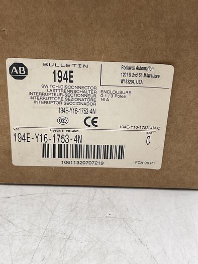 Allen-Bradley 194E-Y16-1753-4N Ser C