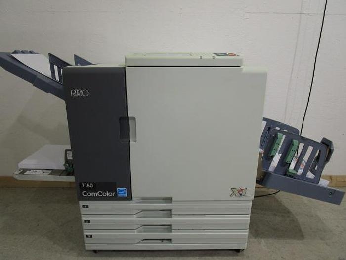 Used Riso ComColor 7150 X1 Full Color Inkjet Printer with Auto Stacking Tray