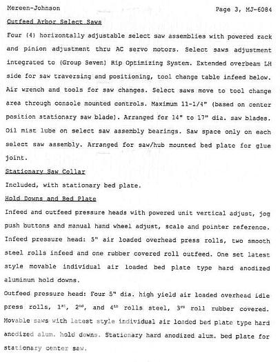 Used 2000 Mereen Johnson 424-DC-2+4 Gang Rip Saw