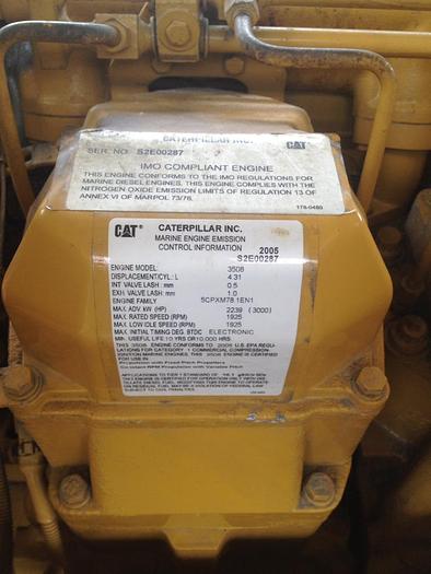 Caterpillar 3508 unused engine with reduction gear