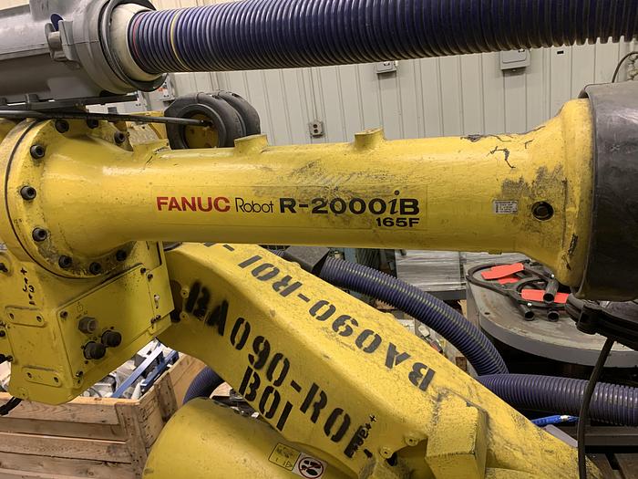 Used FANUC R2000iB/165F 6 AXIS CNC ROBOT WITH R30iA CONTROLLER 165KG X 2655mm REACH