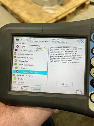 Used 2016 ABB IRB 1600-10/1.45 WITH IRC5 CONTROLLER UNDER 1000 HOURS OF USE