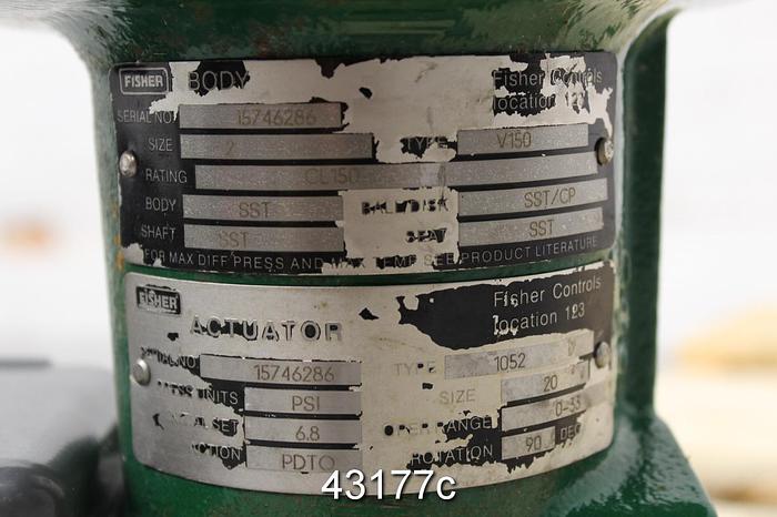 Used Fisher 2" V150 Vee-Ball Valve #43177