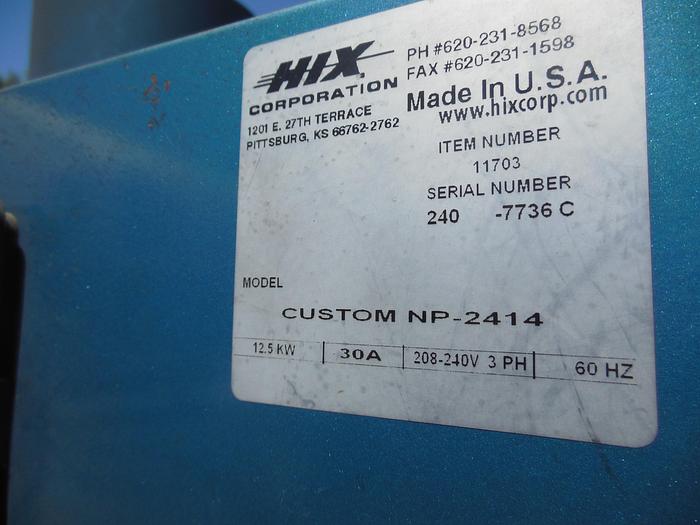 Used Oven, Belt, 24" X 14', HIX, Carbon Steel, Electric #S742400