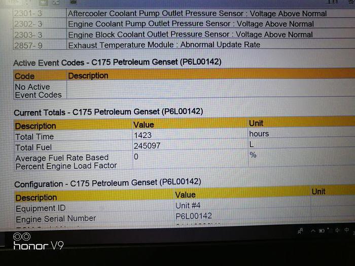 Used Caterpillar C 175 engine with Kato generators Very low working hours.