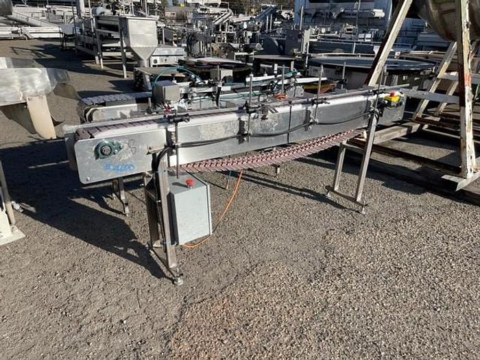 Used 8' Long x 7.5" Wide Table Top Chain Conveyor