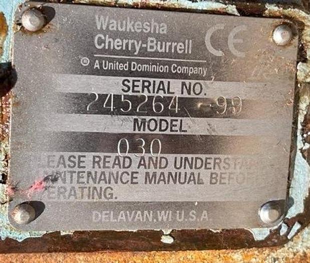 Used Waukesha Model 030 Positive Displacement Pump