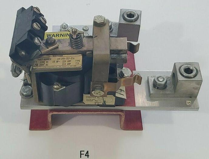 Used SIEMENS 14-193-757-576 Type 720 120-240VDC Contactor With 96VDC Coil + Warranty!