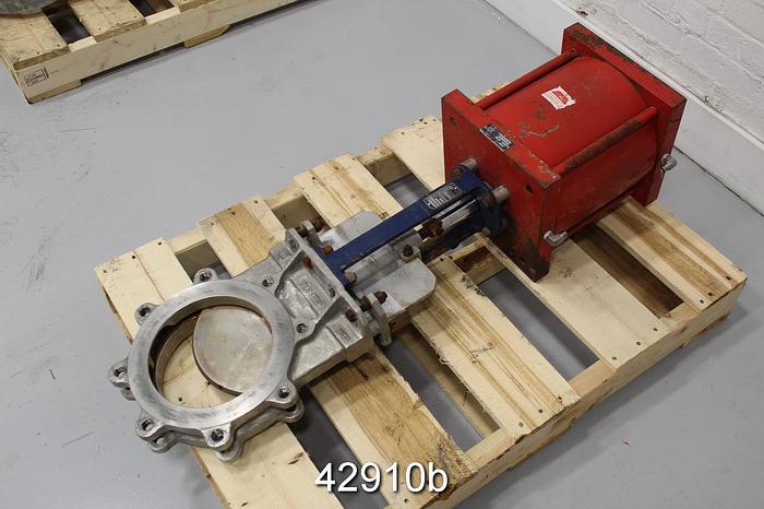 Used Flow Control Components 8" Air Operated Knife Gate Valve #42910