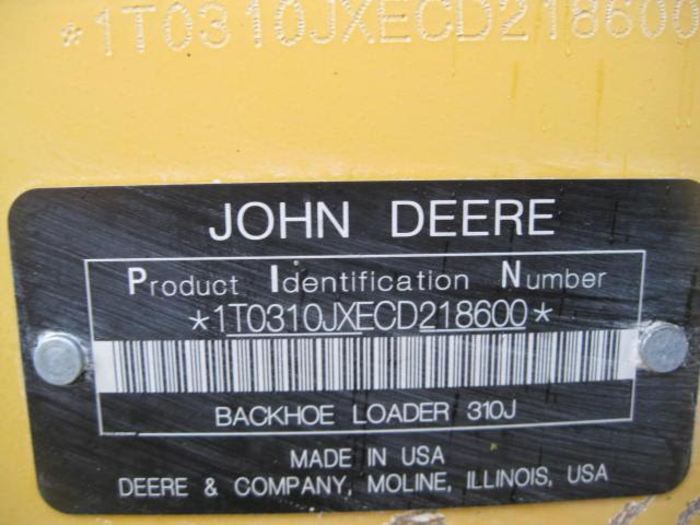 Used 2012 DEERE 310J