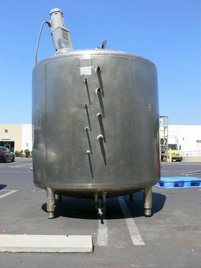 Used Paul Mueller 4000 Liter SS Jacketed Reactor w/ Agitator 25 PSI FV &138 PSI