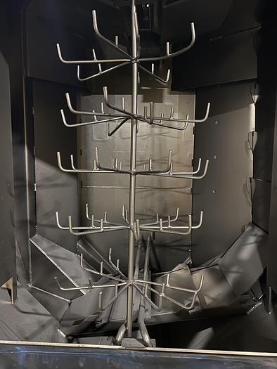 Used 2011 WHEELABRATOR 2 WHEEL SPINNER HANGER SHOT BLAST MACHINE