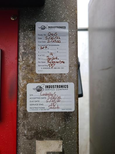 Used Despatch Industrial Oven Model V-31SD 850F Max Temp 480V Electric 32KW with chart recorder