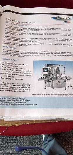 Usado 2013 MRM Cozzoli RPF8 piston filler 21.5 oz fill - 2013 mfg RPF 08