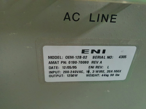 Used AMAT P5000 MxP+ poly 3ch