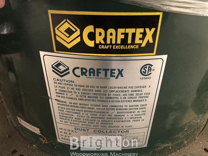 Used 2007 Craftex CT046 3HP Cyclone Used Dust Collector