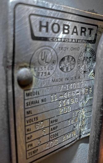 Used USED Hobart® 140-Quart Mixer with Add-On Bowl Guard, Model V-1401