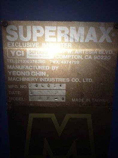 Used SUPERMAX MAX 8 GEARED HEAD VERTICAL MACHINING CENTER WITH FANUC OM CONTROL
