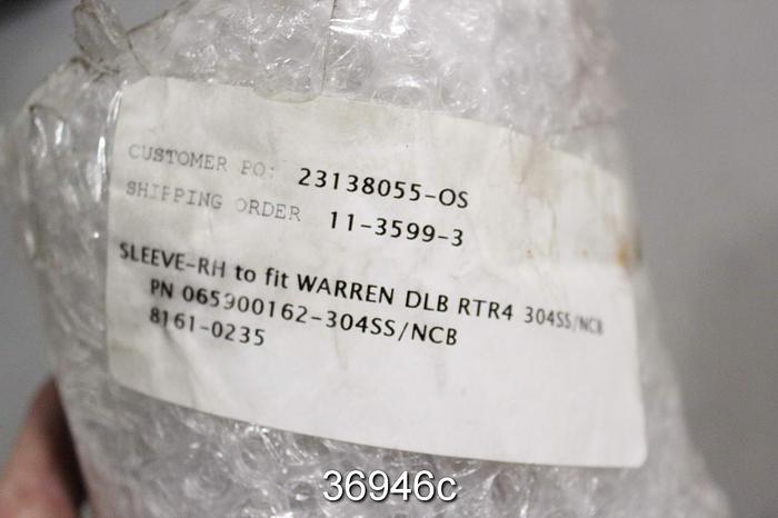 Unused Warren 20DLB25 Pump Shaft Sleeve, RH, 065900162 #36946
