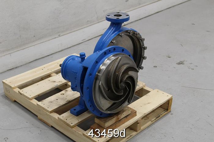 Used Goulds 3196 2x3x13 Pump, Stainless Steel Casing, Stuffing Box, and 5-Vane Impeller #43459