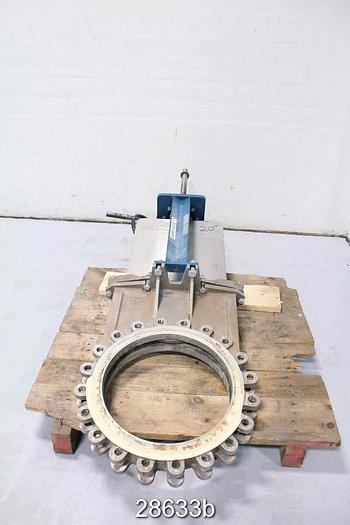 Used Fabri 20" Hand Operated Knife Gate Valve #28633