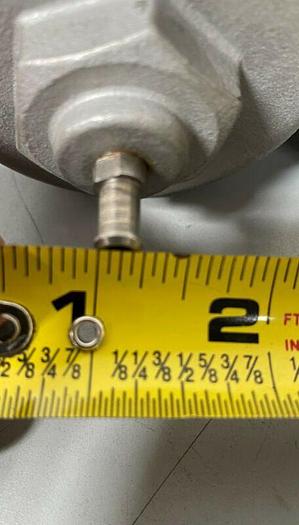 Used Stainless Steel Valve System w/ 1/8" & 2" Hose Fitting