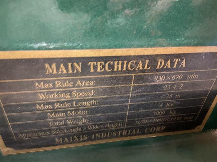 Used MAIXIS INDUSTRIAL CORP CLAMP PRESS