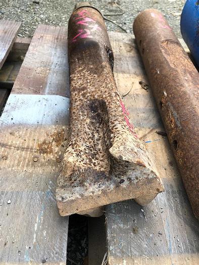 Used 5-1/2" X 22" Chisel Style Drill Bit 2.25x3.25 Thread for Cable Tool