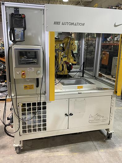 Used FANUC M10iA/10S 10KG X 1098MM H-REACH 6 AXIS ROBOTIC CELL WITH R30iA CONTROLLER