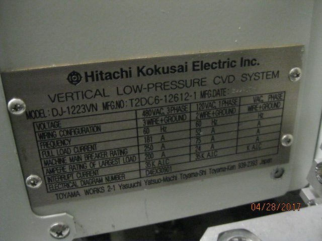 Used 2006 Kokusai Electric Co., Ltd Zestone-III(C) DJ-1223V
