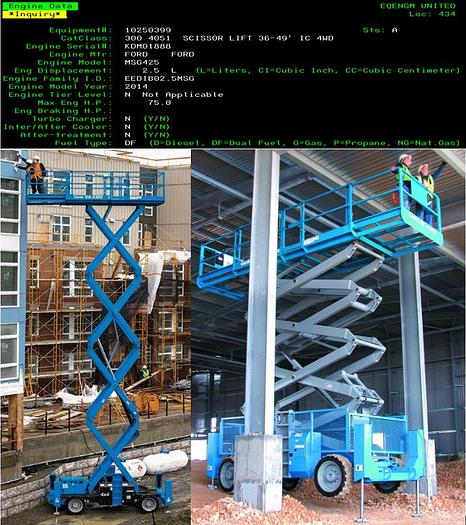 Used GENIE 43' 4WD SCISSOR LIFT GS-4390 RT