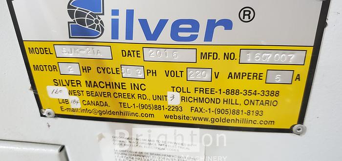 Used 2016 Silver SJK-21A. Used Line Boring Machine