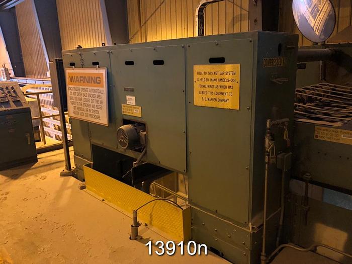 Used Sandy Hill/Kamyr 1990 Wet Lap Machine, Cylinder Type Former, 80" Wide, (New In 1990) #13910