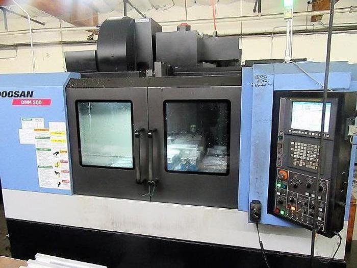 Used 2012 Doosan DNM-500 (4 Axis) Vertical Machining Center – Fanuc i Series