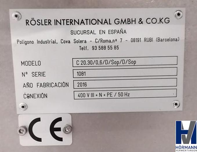 Gebraucht Bandwaschanlage Rösler C20.30/0,6/B/SOP/P/SOP, 2016