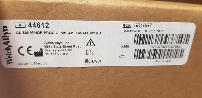 Welch Allyn GS 600 Exam Light Table / Wall Mount 44616