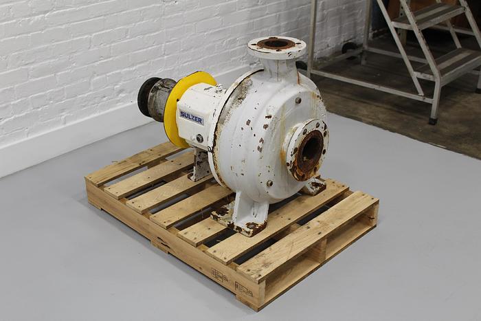 Used Sulzer NPT33-3 Pump, Iron Casing, Stainless Steel Suction Side Plate, 9-Vane Impeller #43808